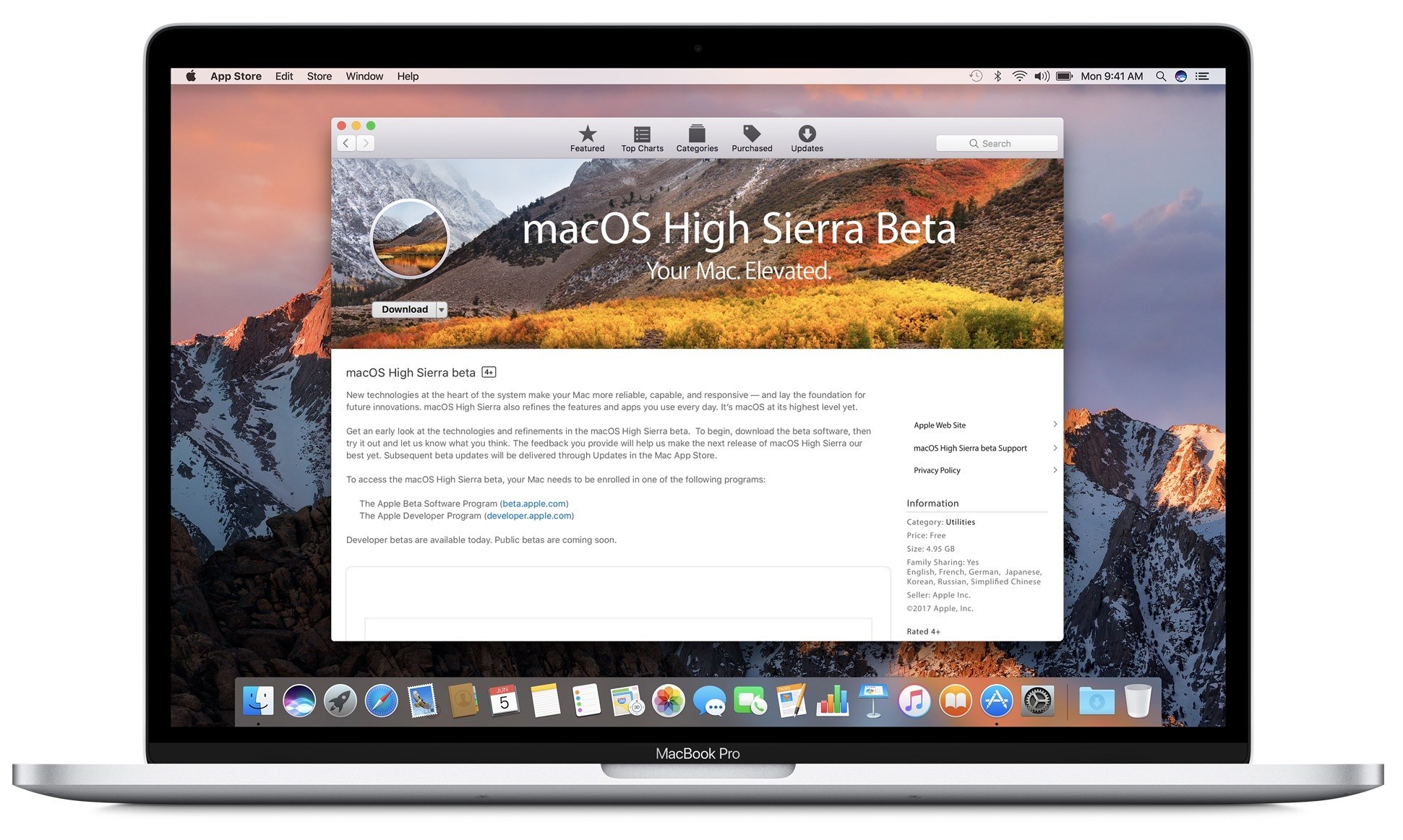where to see beta updates for mac high sierra
